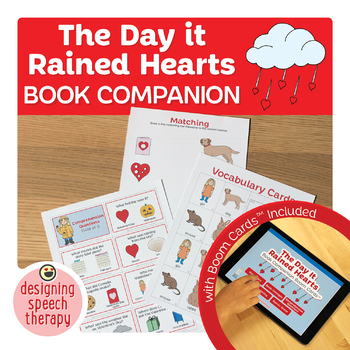 Preview of The Day it Rained Hearts Book Companion for Speech Therapy