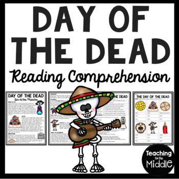 Preview of The Day of the Dead Reading Comprehension Worksheet Dia de los Muertos