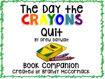 Preview of The Day the Crayons Quit - Book Companion w/ ELA and Math Activities