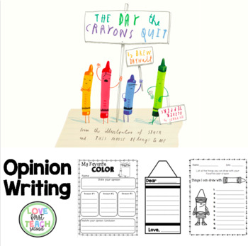 Preview of The Day the Crayons Quit: Opinion Writing