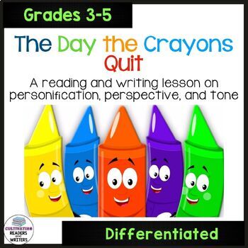 Preview of The Day the Crayons Quit- Perspective, Tone and Personification
