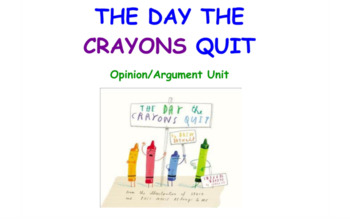 Preview of The Day the Crayons Quit Persuasion Lesson