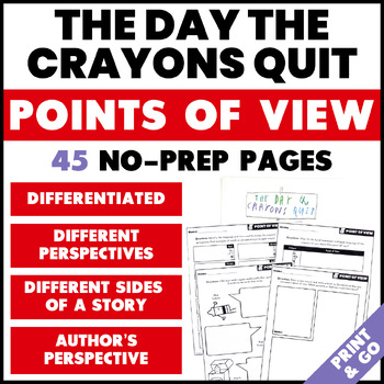 Preview of The Day the Crayons Quit Activities - Perspective and Point of View Activities