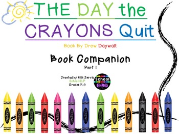 Preview of The Day the Crayons Quit: Speech & Language Book Companion