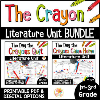 Preview of The Day the Crayons Quit and The Day the Crayons Came Home Lit Unit Activities
