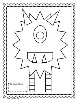 The Day the Monster Came to School Coloring Activity by Firstie Forever