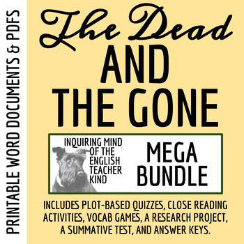 Preview of The Dead and the Gone Quiz, Close Reading, Research Project, and Test Bundle