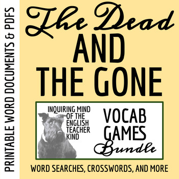 Preview of The Dead and the Gone by Susan Beth Pfeffer Vocabulary Games Bundle