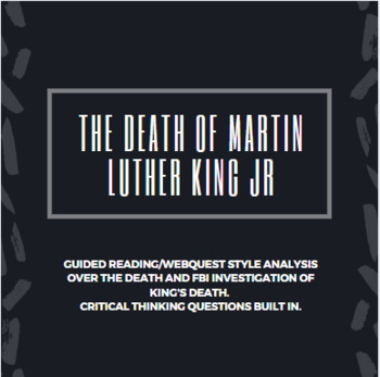 Preview of The Death of Martin Luther King Jr.