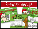 The December Spinner Bundle-Math, Letter/Sounds & Rhyming Fun Galore