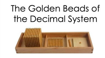 Preview of The Decimal System Montessori Golden Beads Digital Distance Learning Lessons