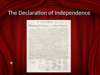 Preview of The Declaration of Independence