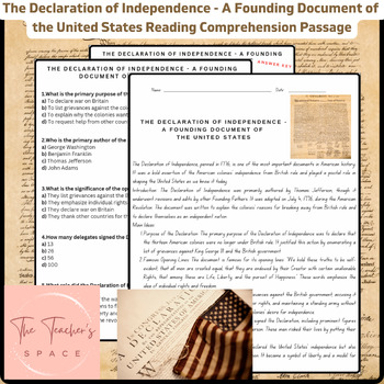 Preview of The Declaration of Independence - A Founding Document of the United States