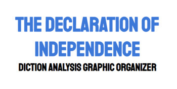 Preview of The Declaration of Independence Diction Analysis