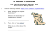 The Declaration of Independence - Online Reading, Question