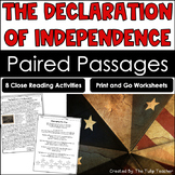 The Declaration of Independence Reading Comprehension Pair