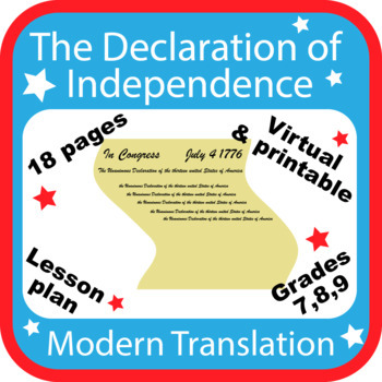 Preview of The Declaration of Independence: modern translation