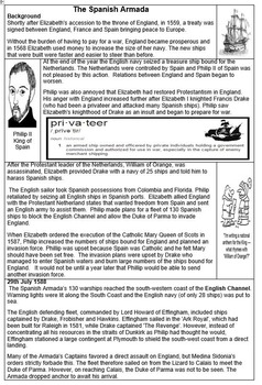 The Defeat of the Spanish Armada Worksheet by Drew Bailey TPT