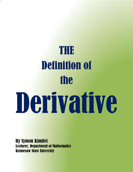 Preview of AP CALCULUS: The Definition of the derivative