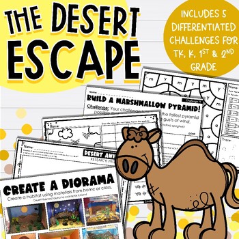 Preview of The Desert Escape: Hands-on Escape Room Activity for TK, K, First & Second Grade