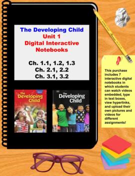 Preview of The Developing Child- Unit 1 (Chapters 1-3) Digital Interactive Notebooks