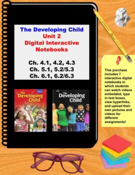 Preview of The Developing Child- Unit 2 (Chapters 4-6) Digital Interactive Notebooks