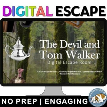 Preview of The Devil and Tom Walker Digital Escape Room Review Game Activity