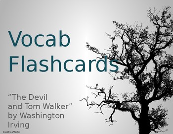 Preview of The Devil and Tom Walker Vocabulary Flashcards