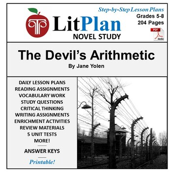 Preview of The Devil's Arithmetic LitPlan Novel Study Unit, Activities, Questions, Test