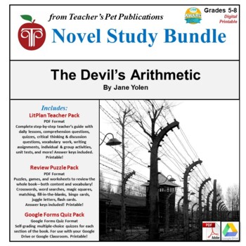 Preview of The Devil's Arithmetic LitPlan Novel Study Unit Bundle