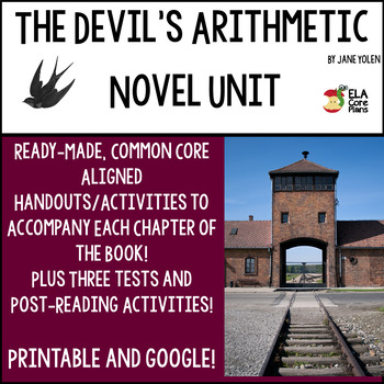 Preview of The Devil's Arithmetic Novel Unit Activities & Tests Printable and Google!
