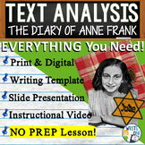 The Diary of Anne Frank - Citing Text Evidence Argumentati