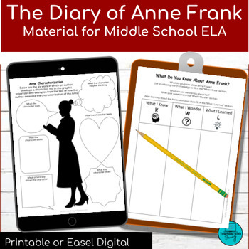 Preview of The Diary of Anne Frank Drama Play Activities