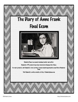 Preview of The Diary of Anne Frank Final Exam Test