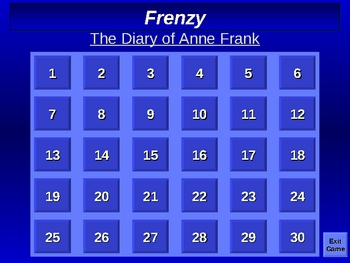 Preview of Diary of Anne Frank Frenzy Game for SmartBoard/PC