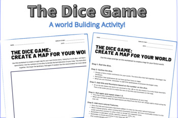 Preview of The Dice Game: World Building Activity Pack