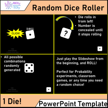 Rolling 2 Dice Number Generator PowerPoint (teacher made)