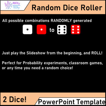 The Dice Roller (1 and 2 Dice) BUNDLE - PPT Template for Probability and  Games