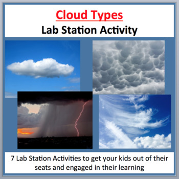 Preview of The Different Types of Clouds - 7 Lab Station Activities