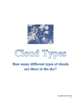 Preview of The Different types of clouds