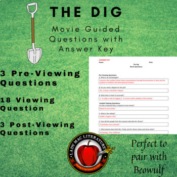 Preview of The Dig | Movie Guided Question Sheet with Answer Key