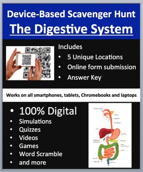 Preview of The Digestive System - Device-Based Scavenger Hunt Activity
