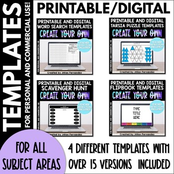 Preview of The Digital/Printable Templates Bundle for Personal or Commercial Use