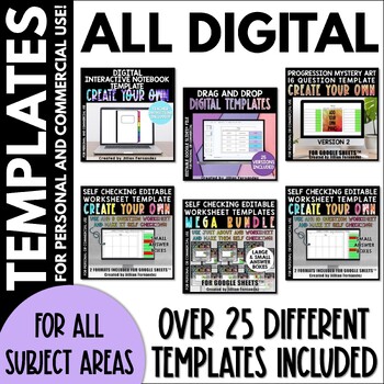 Preview of The Digital Templates Bundle for Personal or Commercial Use