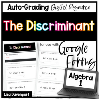 Preview of The Discriminant Google Forms Homework