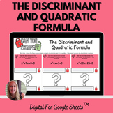 The Discriminant and Quadratic Formula Digital Escape Room