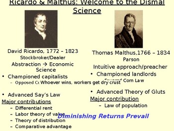 Preview of The Dismal Science: Ricardo and Malthus