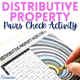 The Distributive Property Pairs Check Activity