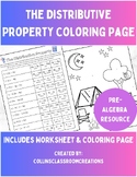 The Distributive Property Coloring Activity