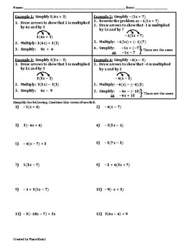 Preview of The Distributive Property - Teaching and Practice